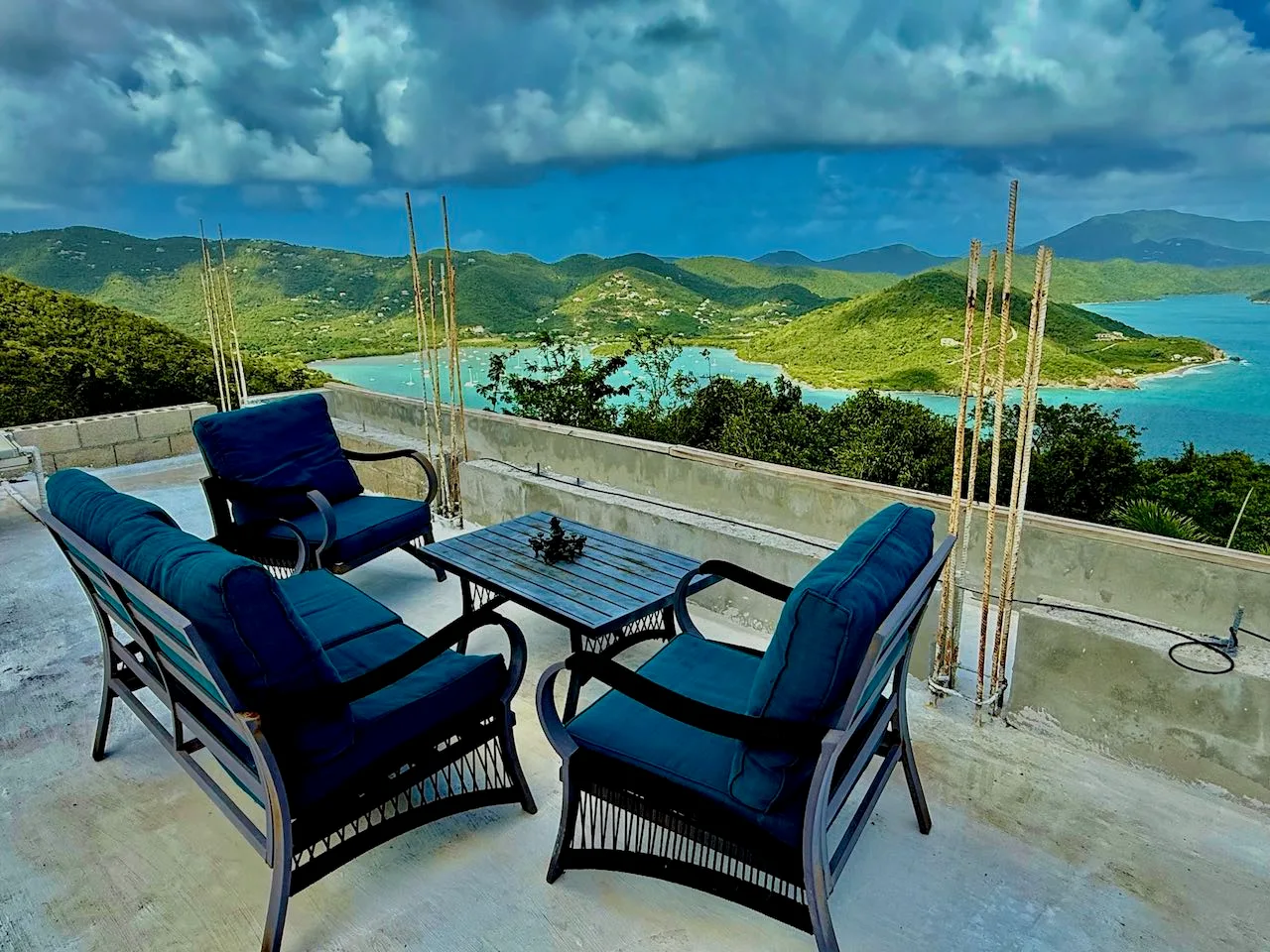 Patio overlooking islands
